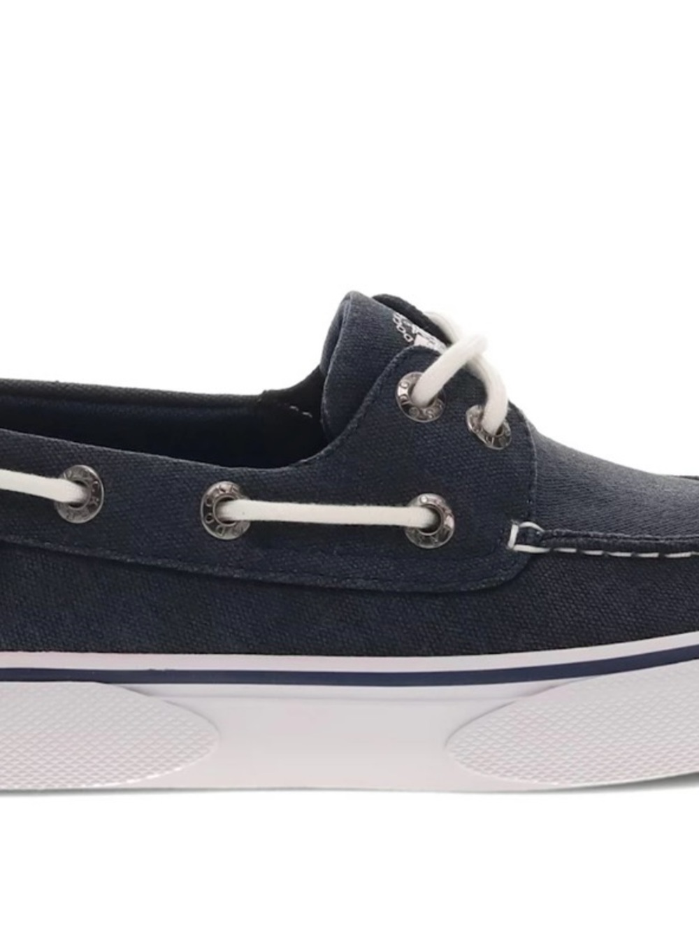 Dockers Navy Canvas Boat Shoes with White Laces - Picture 7 of 10